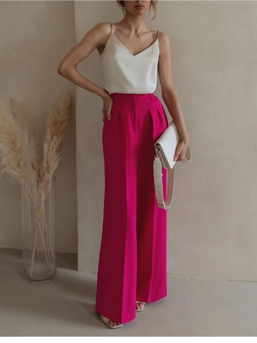 White and Pink Jumpsuit